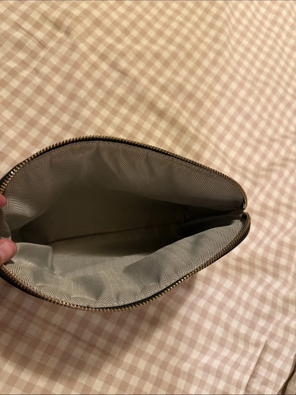Cow print makeup bag
